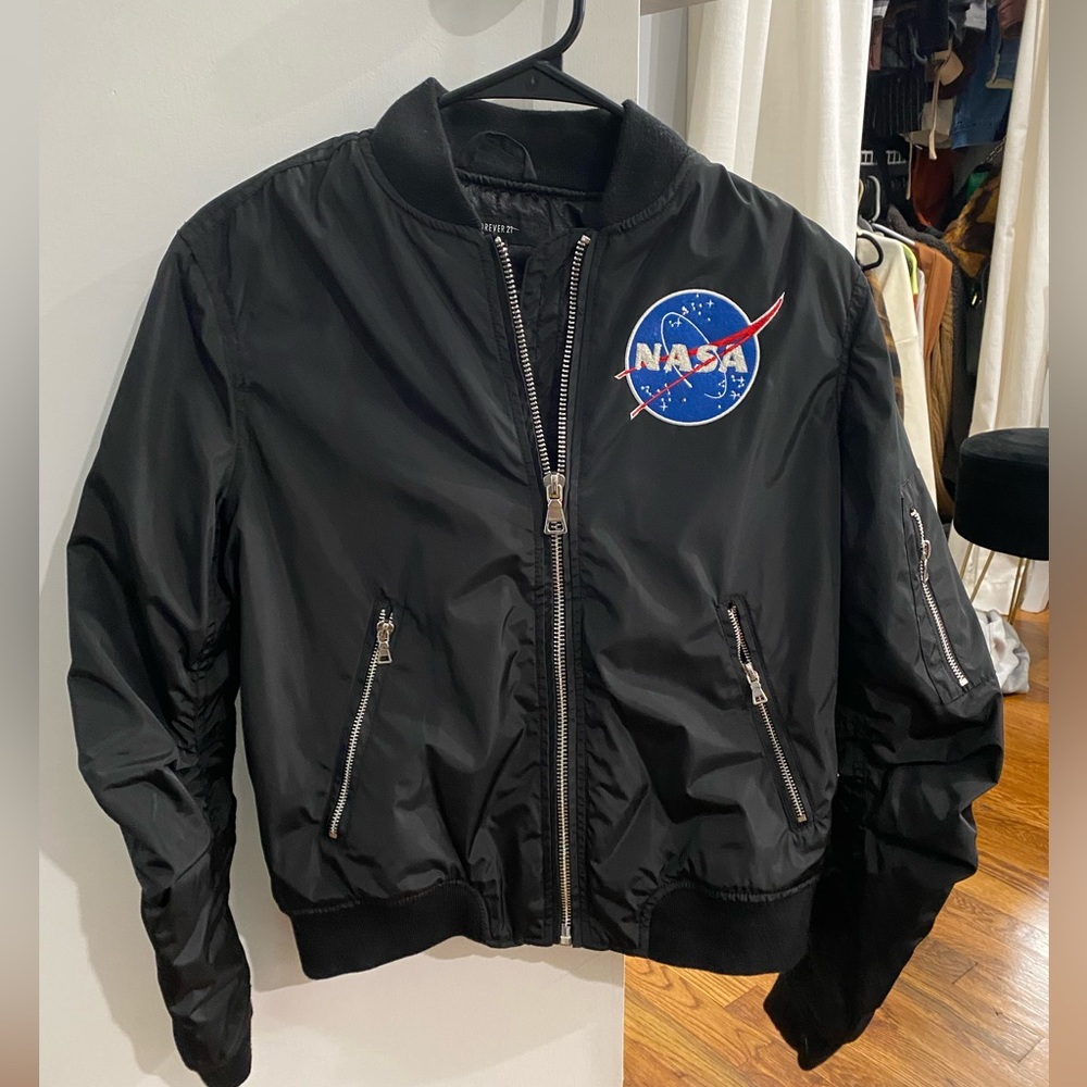 Nasa bomber jacket black